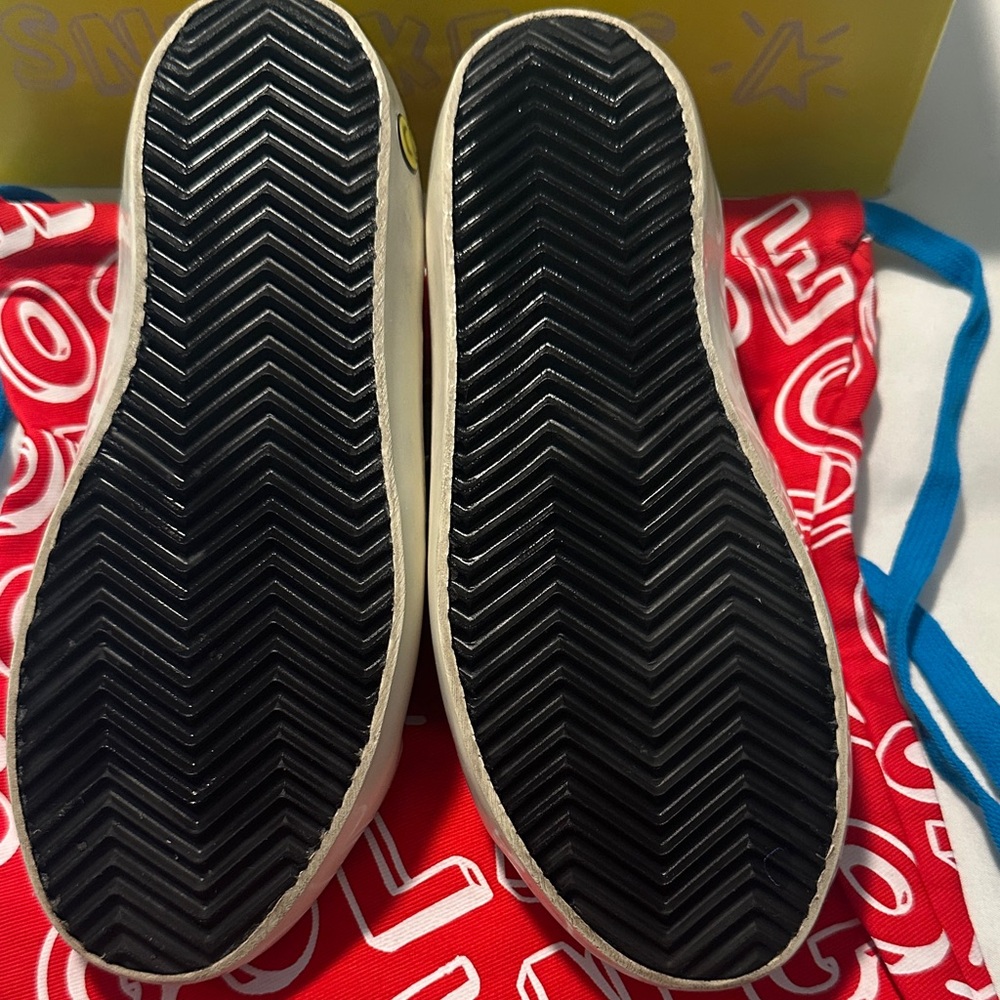 Golden Goose Kids Glitter Velcro Sneakers in Silver - Picture 5 of 11